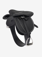LeMieux Toy Pony Saddle close-up of double flap design for realistic practice
