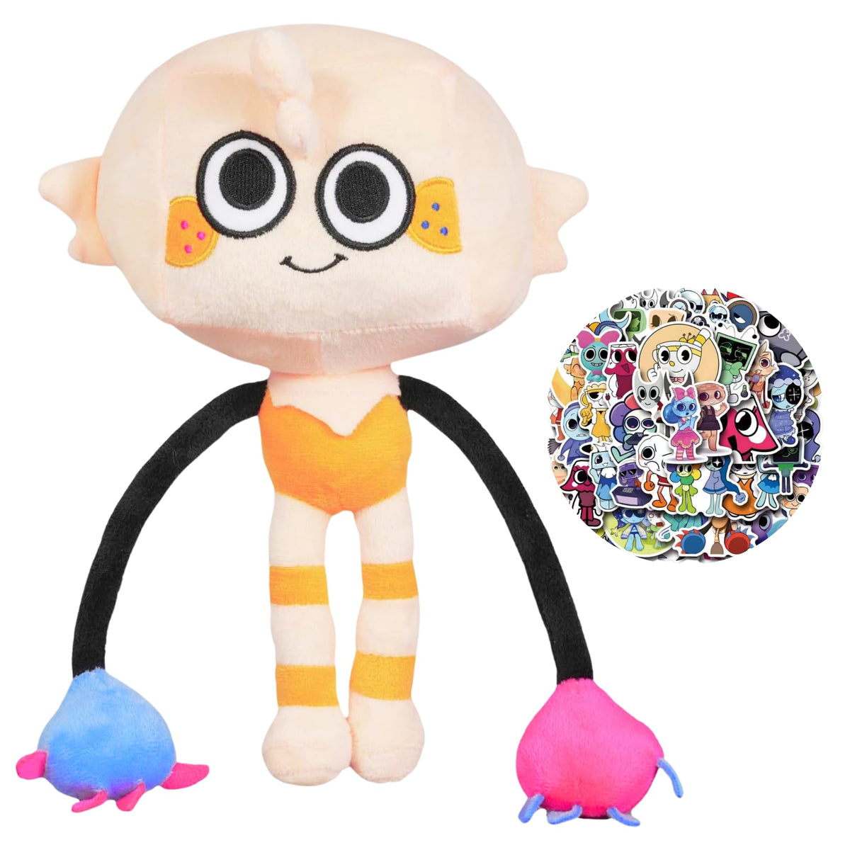 Lemoneon Goob plush front view shows soft, durable cuddle quality for display.
