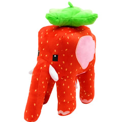 Lemoneon Strawberry Elephant plush, 12-inch size, great for gamer room decor.