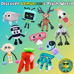 Lemoneon Strawberry Elephant plush on a shelf, enhancing gamer room decor.