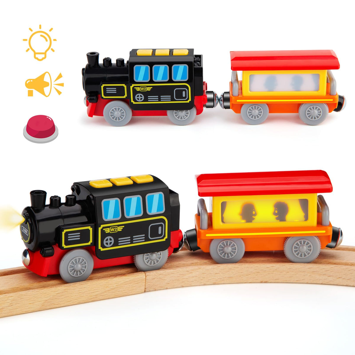 LemonKids battery locomotive front view, ready for imaginative play