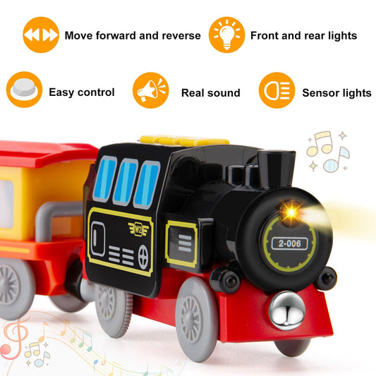 LemonKids locomotive side coupling shows magnetic connections for expansion