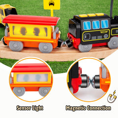 LemonKids magnetic connection feature enabling train linkage