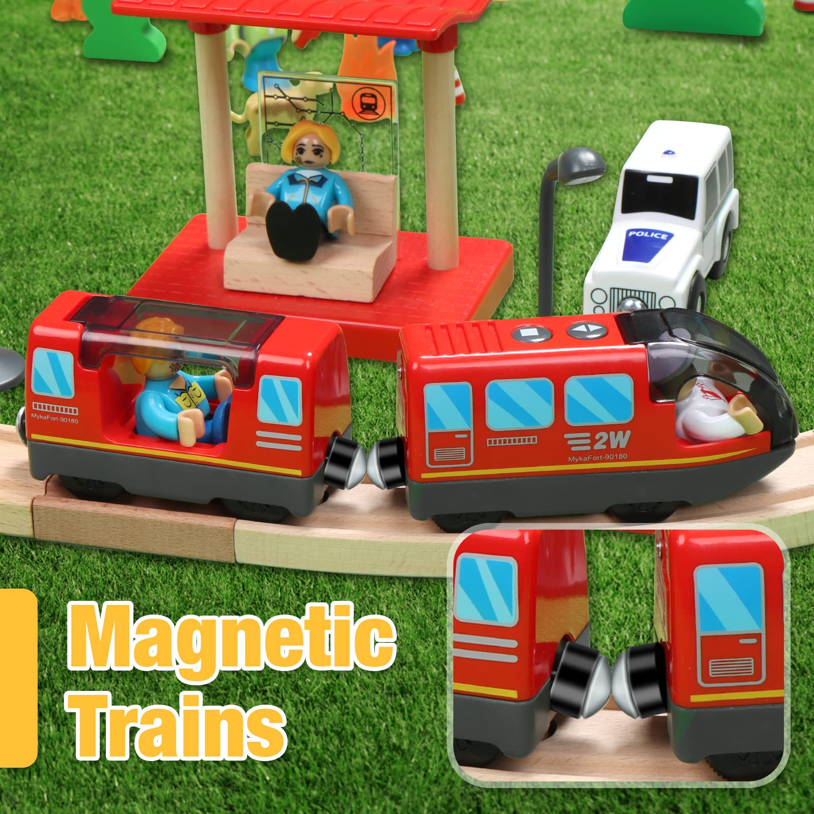 Lemonkids train features clear sound buttons with forward, stop, and reverse play