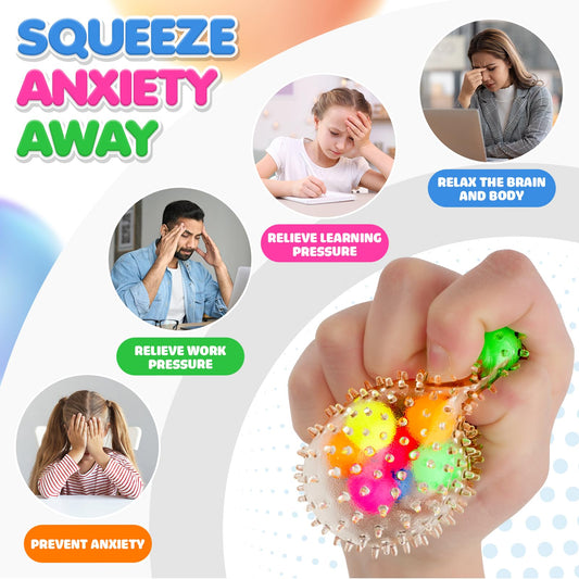Lemostaar squishy stress ball set in vibrant colors for mood regulation and focus.