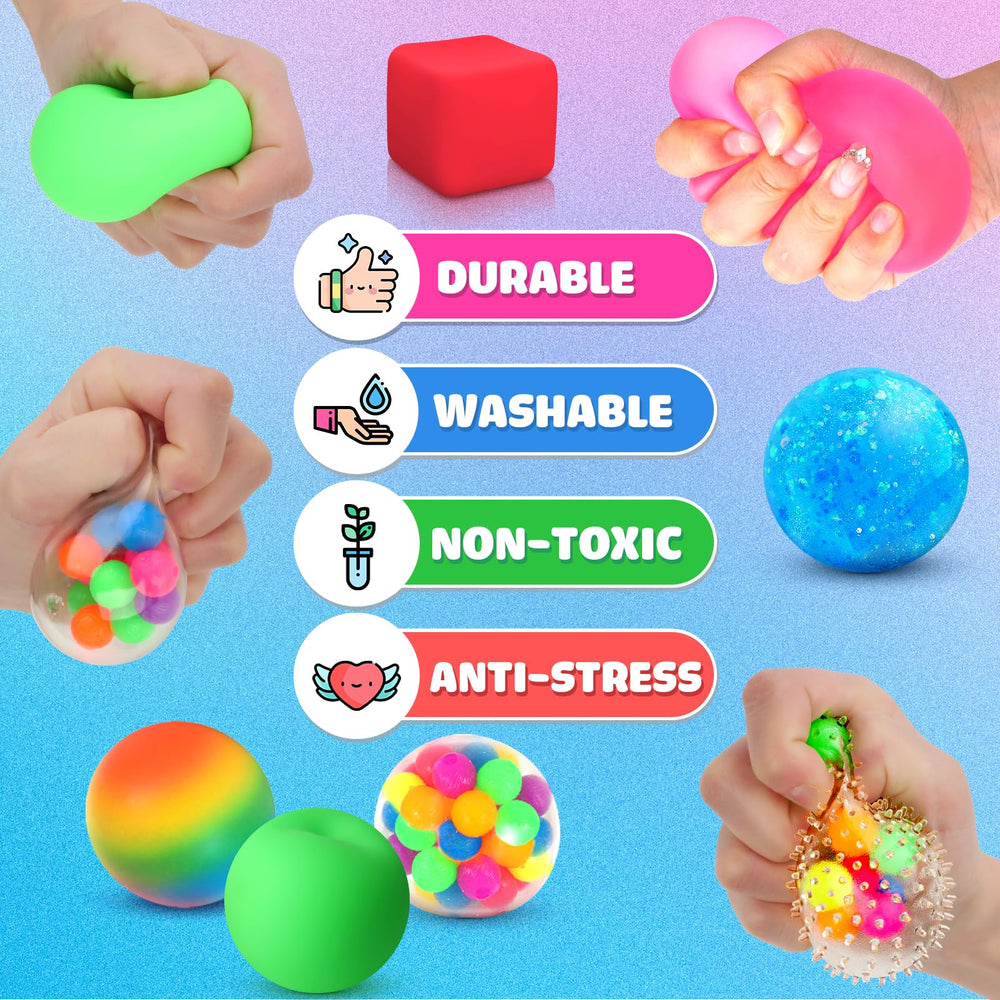 Lemostaar stress balls are portable and lightweight for on-the-go breaks