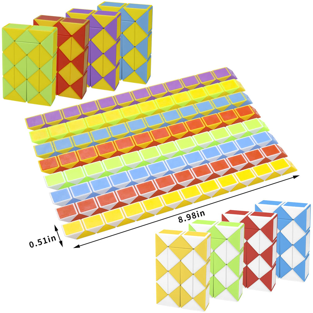 LENDOD 24-pack colorful twist puzzles for kids party bags