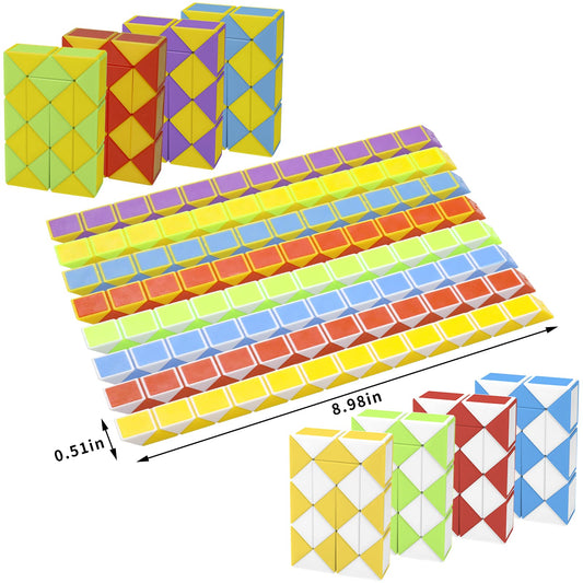 LENDOD 24-pack colorful twist puzzles for kids party bags