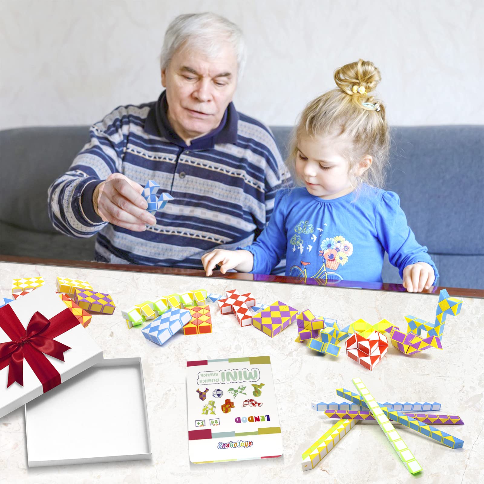 LENDOD kid-friendly snake cubes in action during play