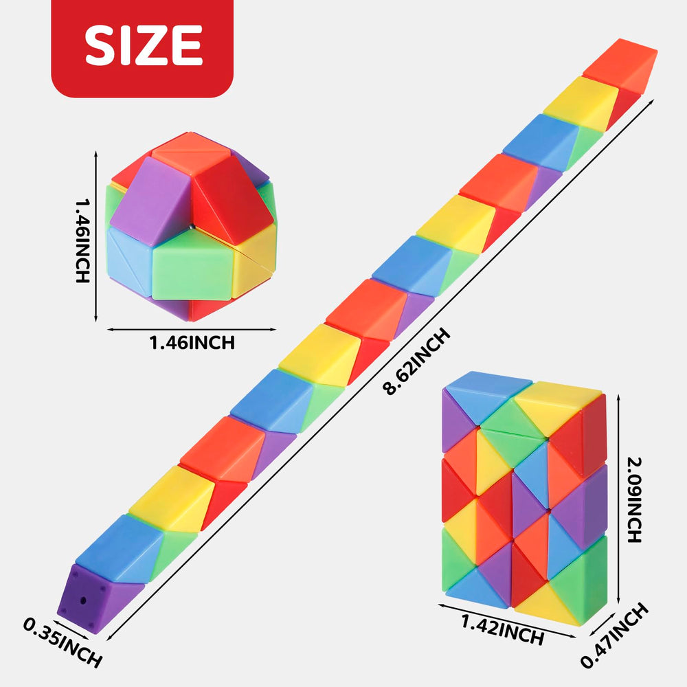LENDOD mini fidget snake cube open blocks for creative play and concentration