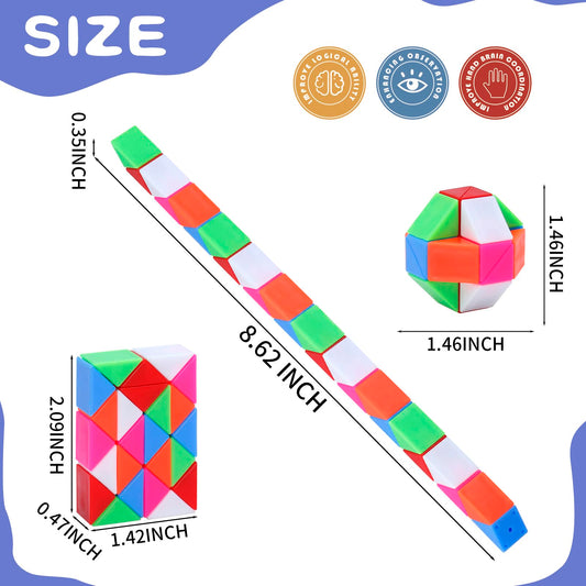 LENDOD mini fidget snake cube triangle blocks enables creative shape building.