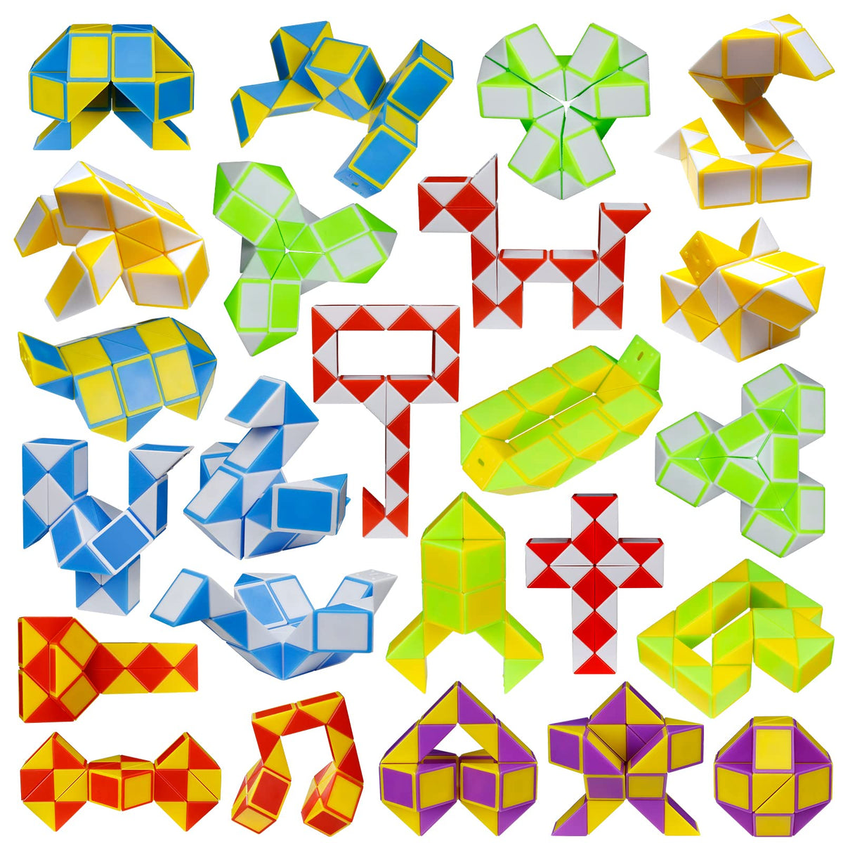 LENDOD mini snake cubes in varied colors for creative play