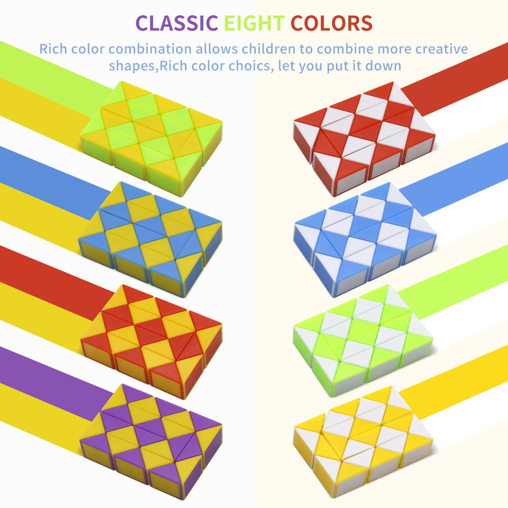 Rotate and lock action shown on LENDOD snake cube set