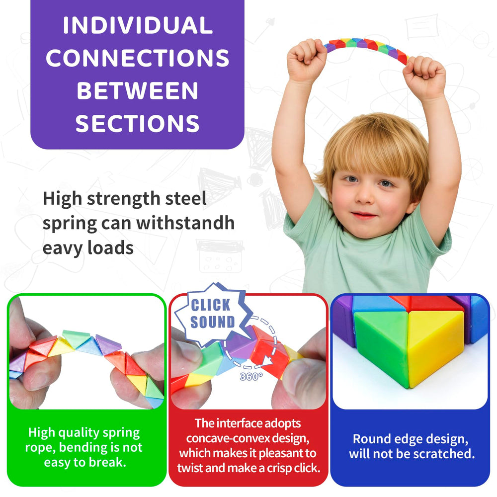 LENDOD travel-friendly snake cube puzzle keeps kids engaged on trips