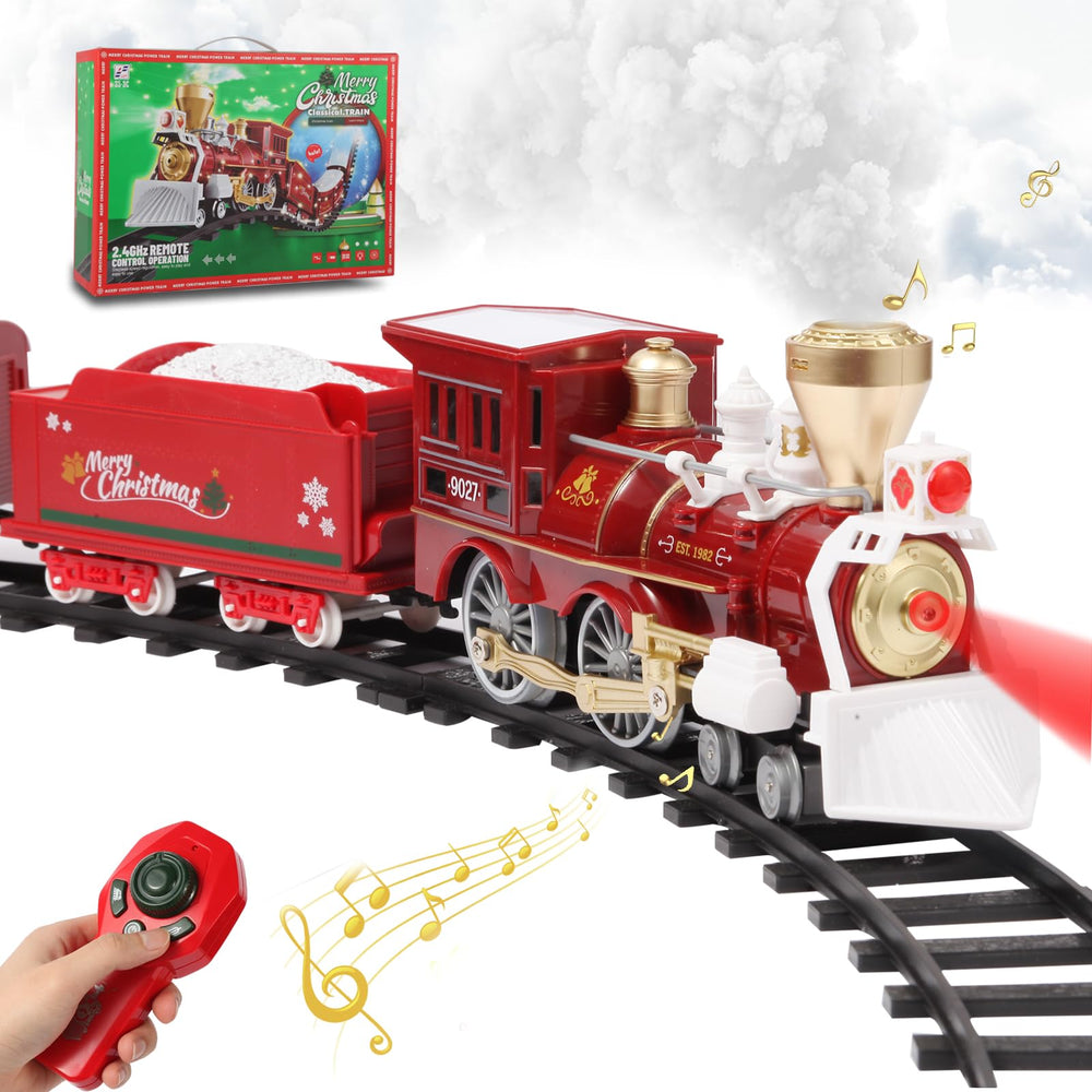 LENGTOUQ Christmas Train Set with remote control for easy, engaging play
