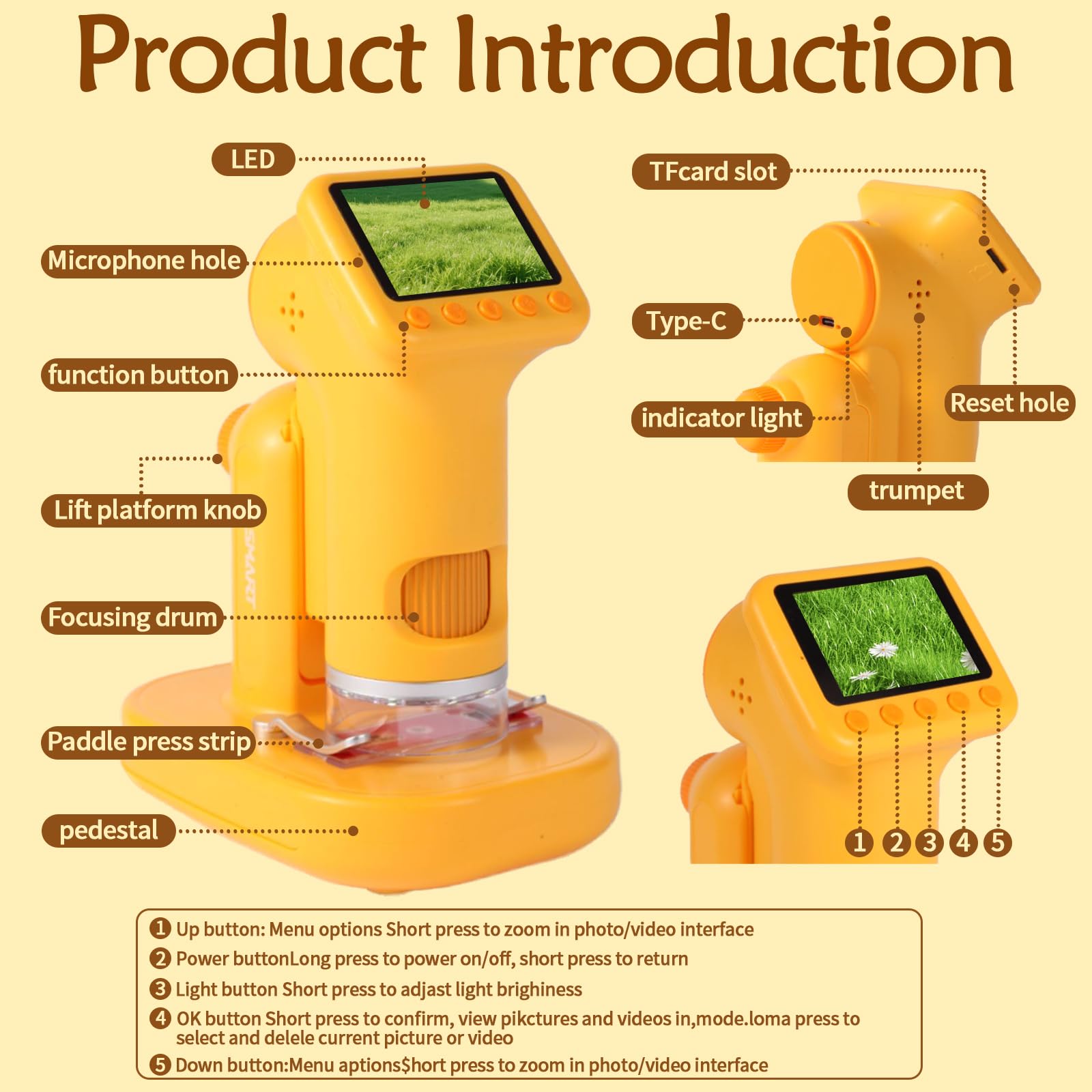LENGTOUQ kids microscope outdoors invites nature based exploration.