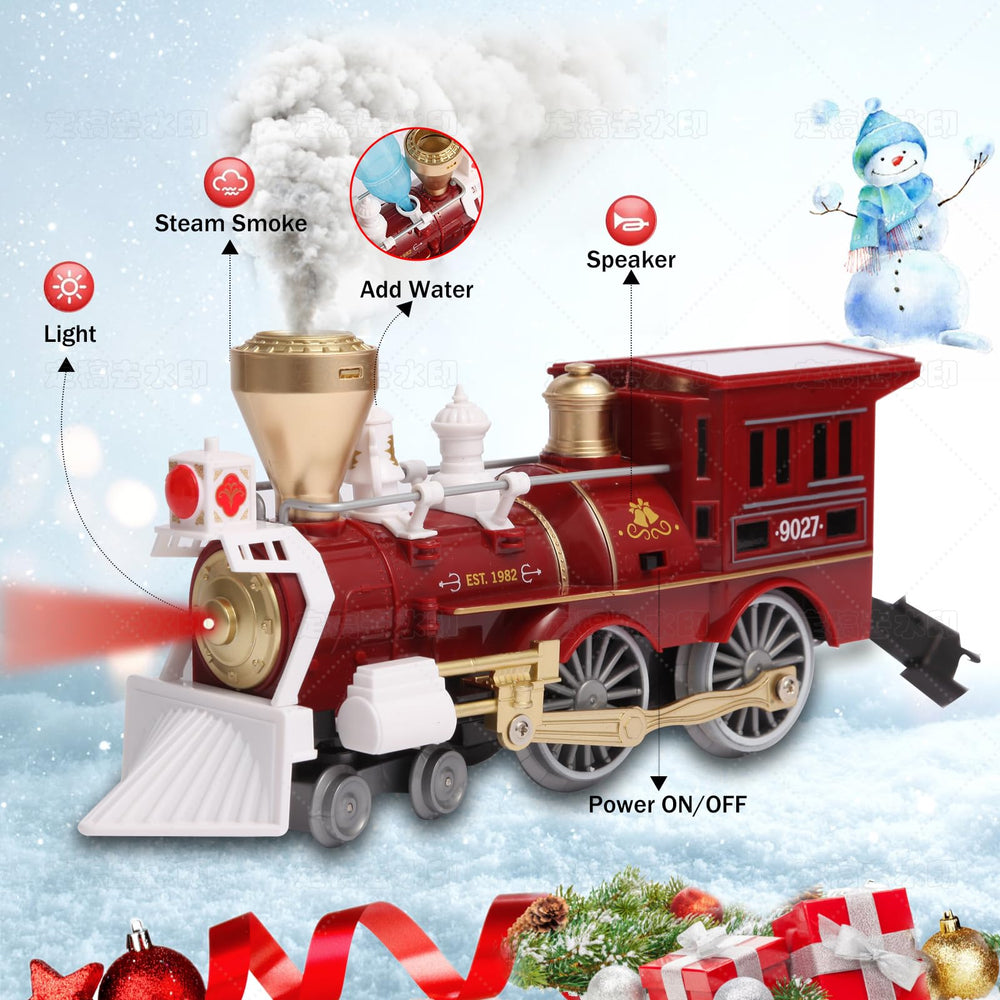 LENGTOUQ steam locomotive with vivid lights and motion