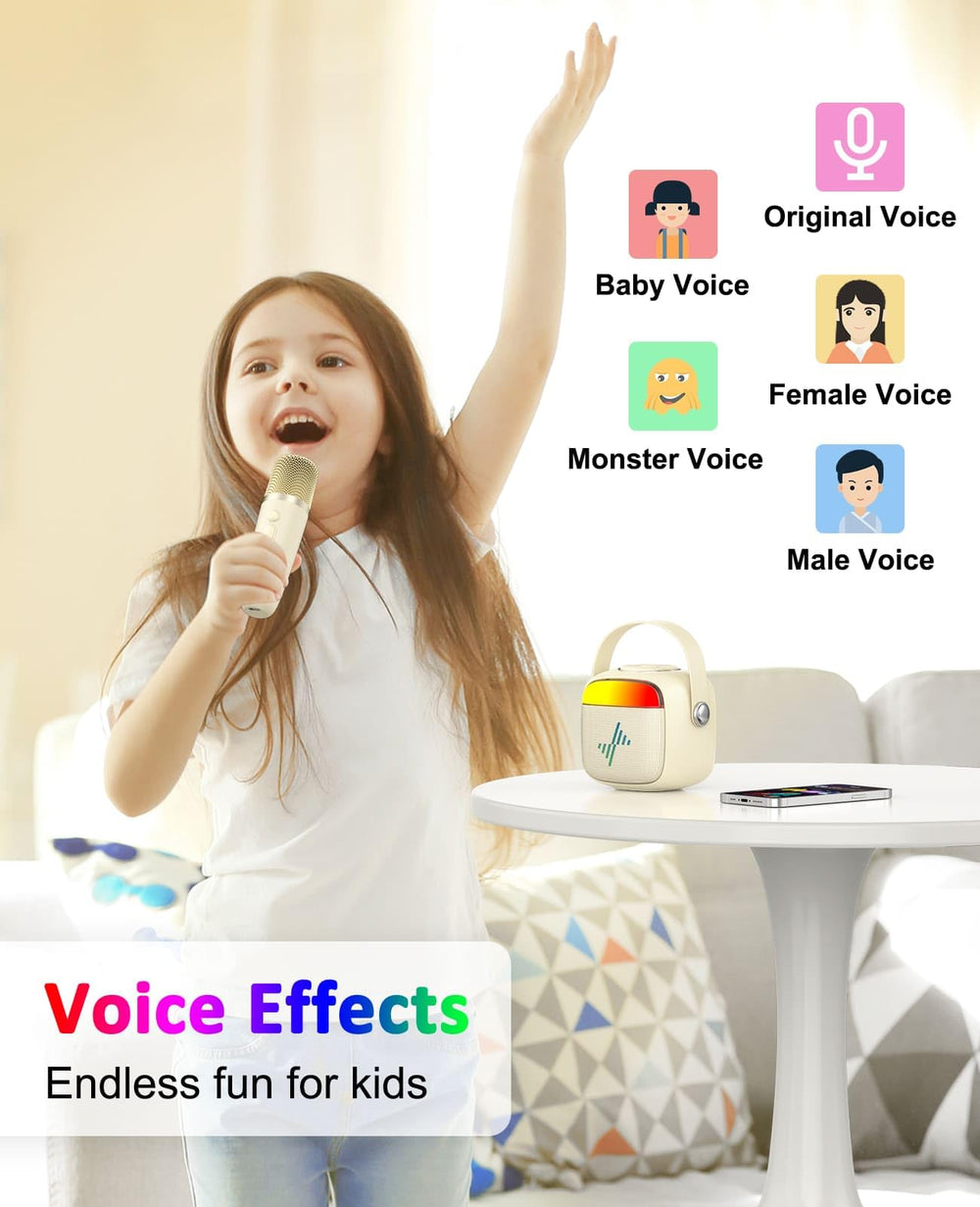 LENRUE karaoke machine offers Bluetooth connectivity for wireless singing sessions.