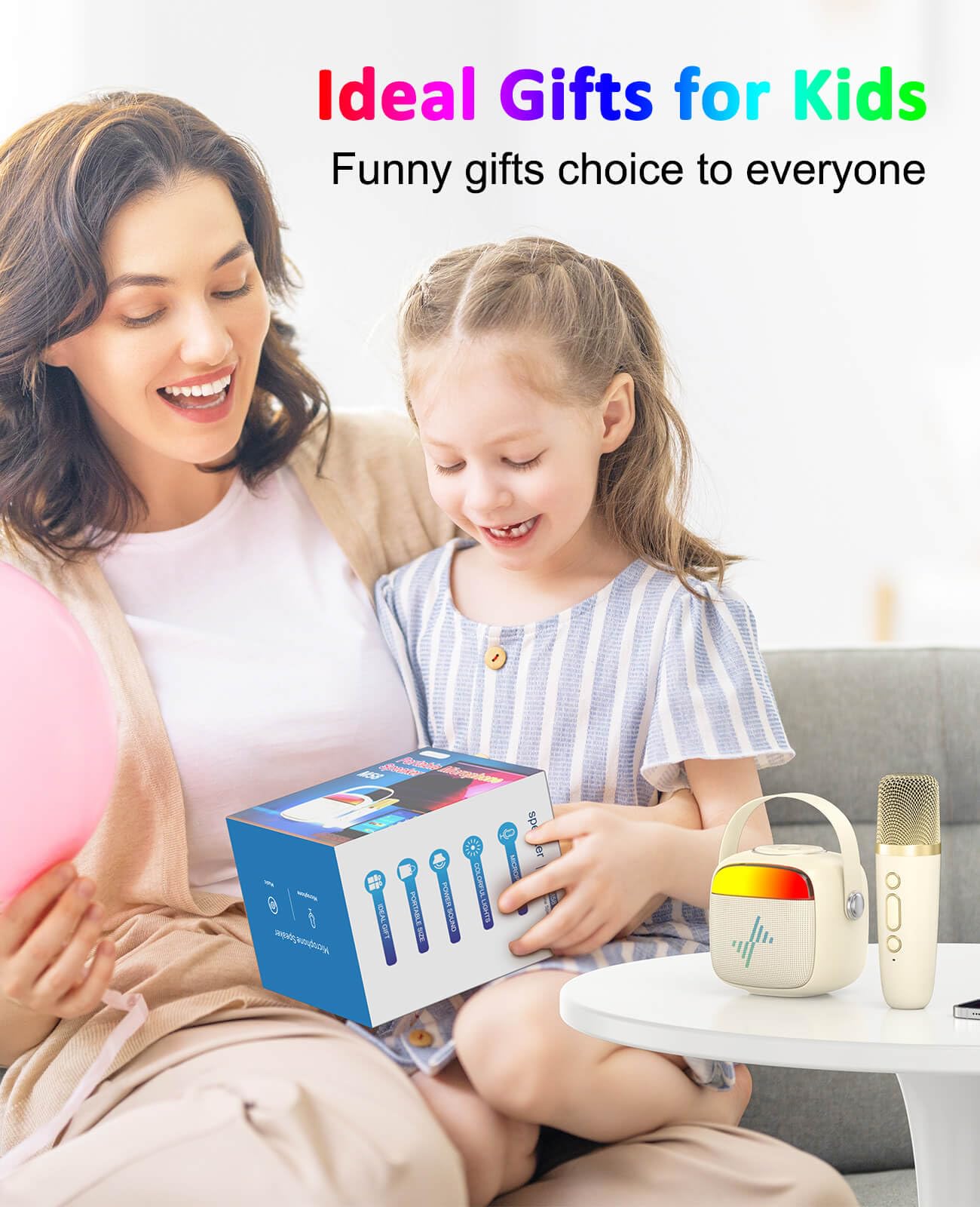 LENRUE karaoke machine enables family-friendly fun at home and gatherings.