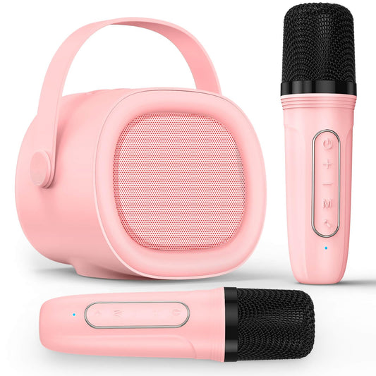 LENRUE karaoke machine for kids front view, ideal for home parties and family fun