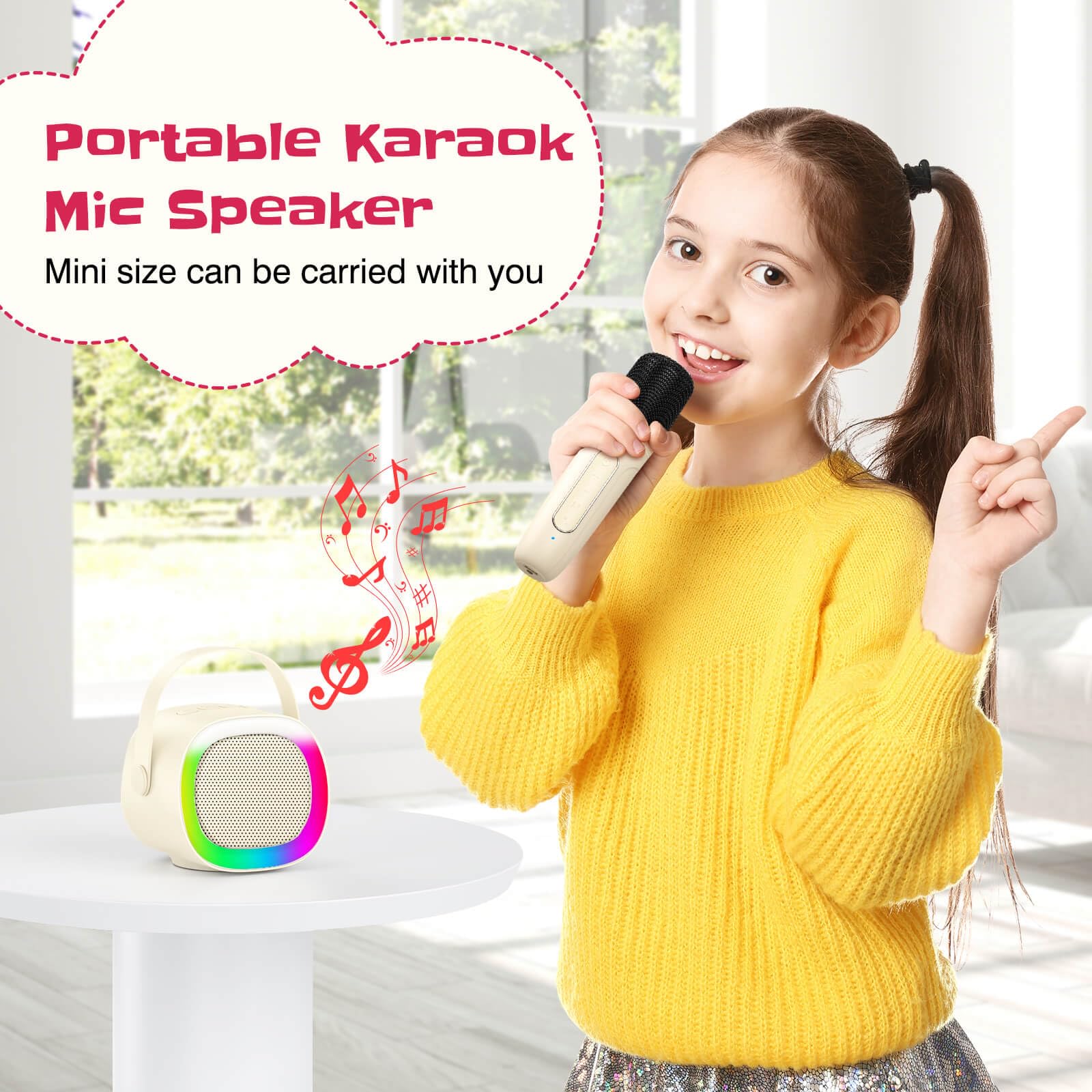 LENRUE karaoke machine supports USB AUX TF playback
