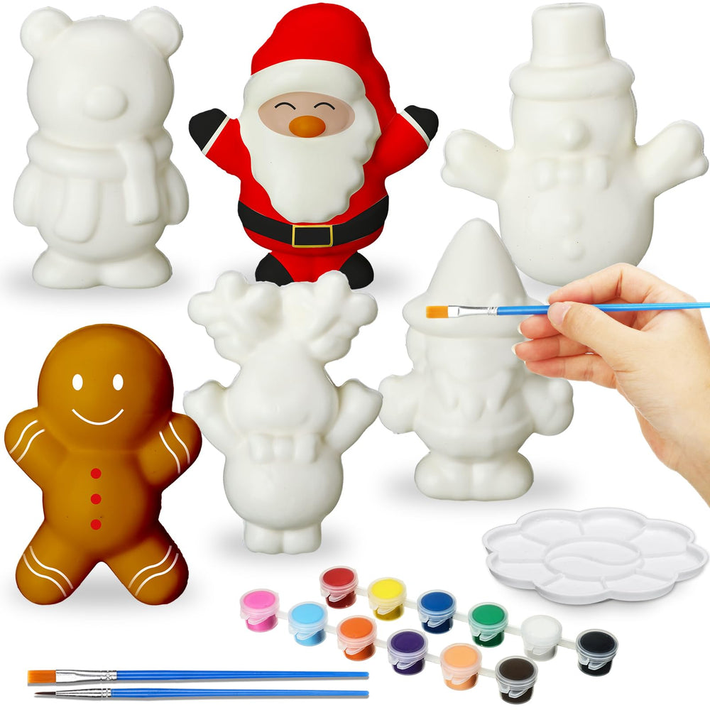 Lenwen Christmas squeeze kit with six shapes for festive coloring and gifting