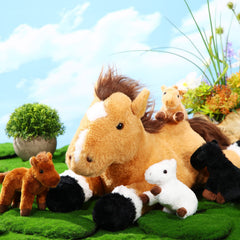 Lenwen cozy horse plush family, soft fabric and safe filling for hugs and companionship