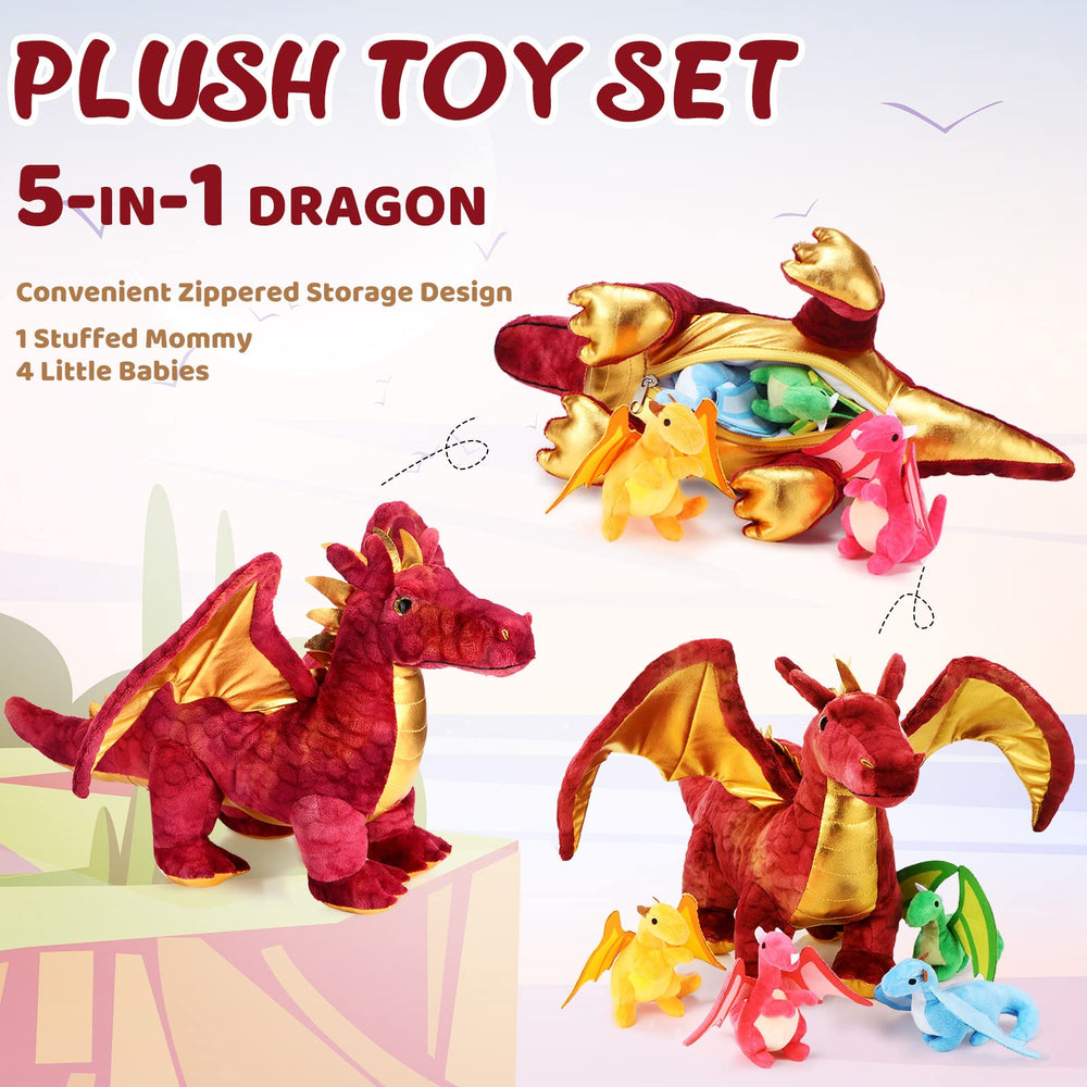 Lenwen dragon plush expressive eyes add charm for storytelling.