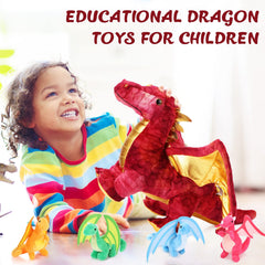 Lenwen dragon plush family set supports cozy group play.