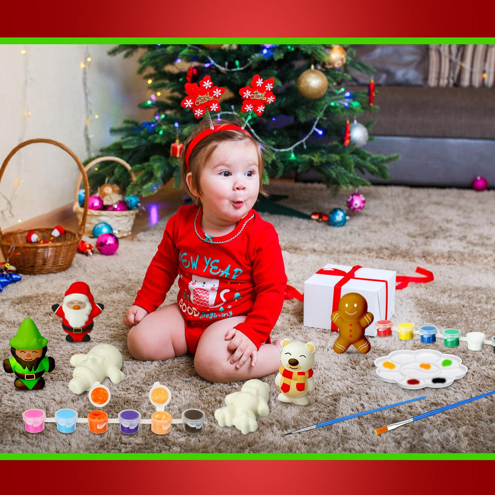 Lenwen gingerbread, bear, and reindeer squeezes for imaginative holiday crafts