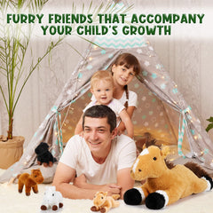 Lenwen horse plush care-friendly set, vacuum-packed to restore fluff after unpacking