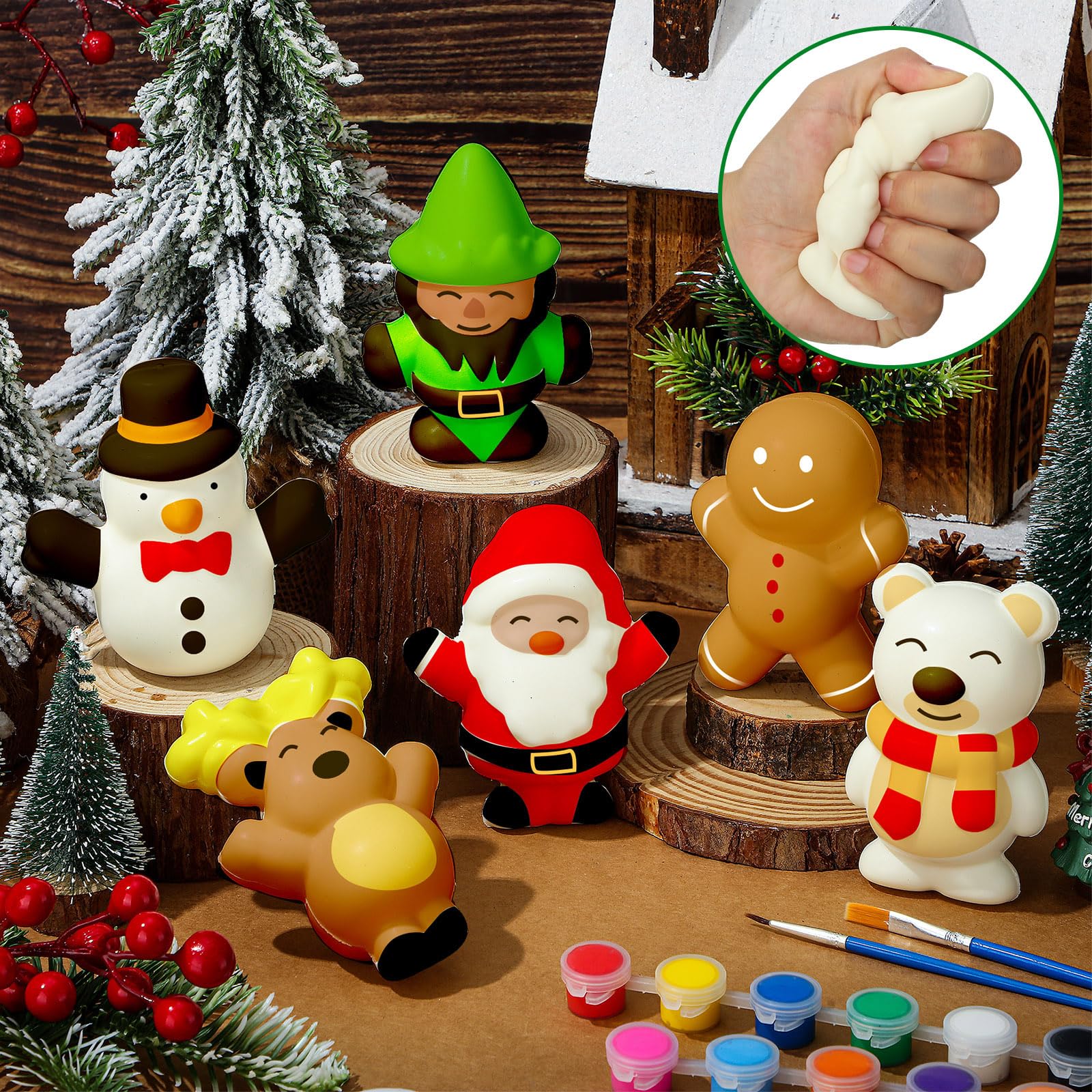 Lenwen palette for mixing colors on Christmas squeezes