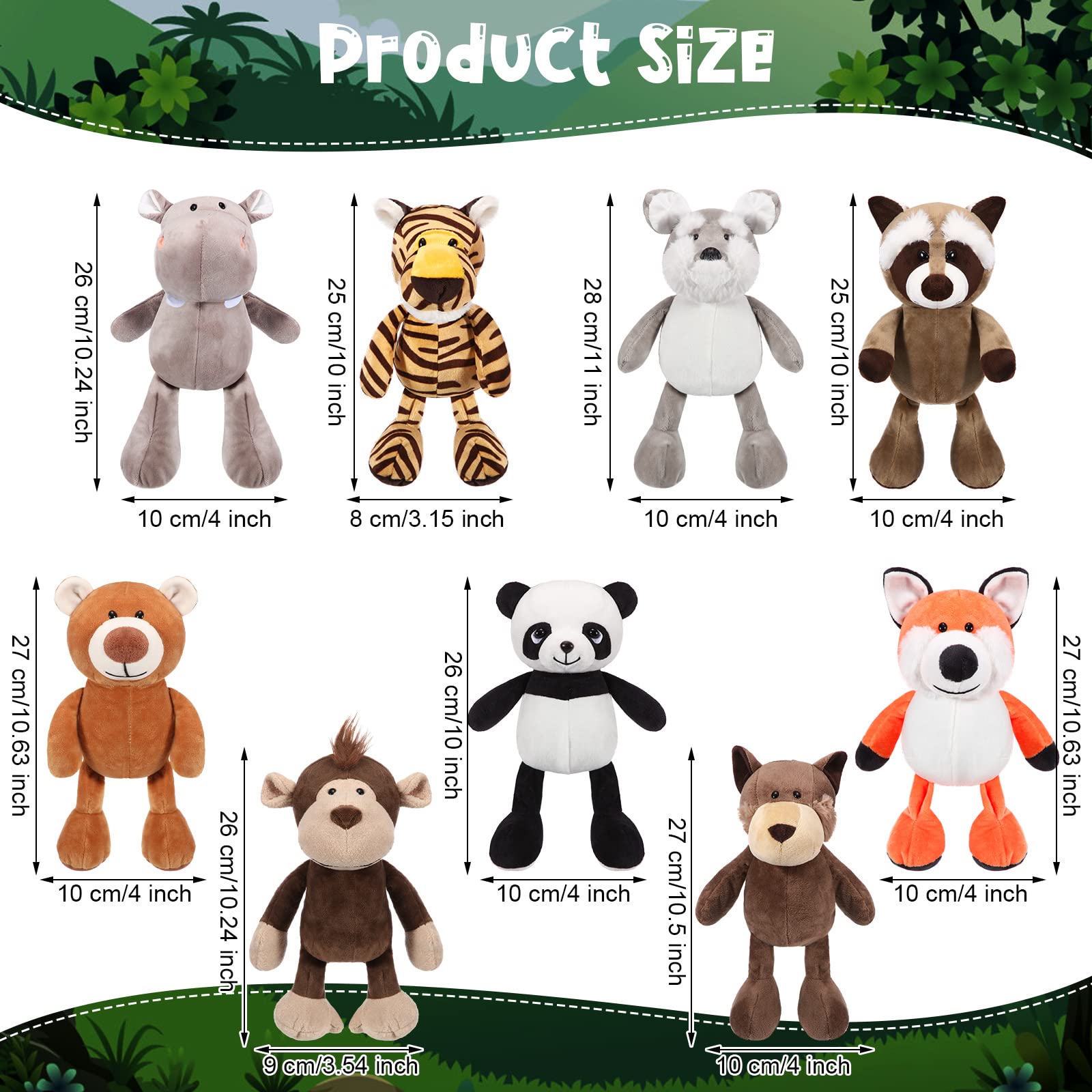 Lenwen tiger plush 10inch: durable, safe playmate ideal for classroom rewards.