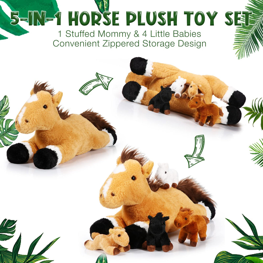 Lenwen tea-time horse plush set inspires stories and social play during gatherings
