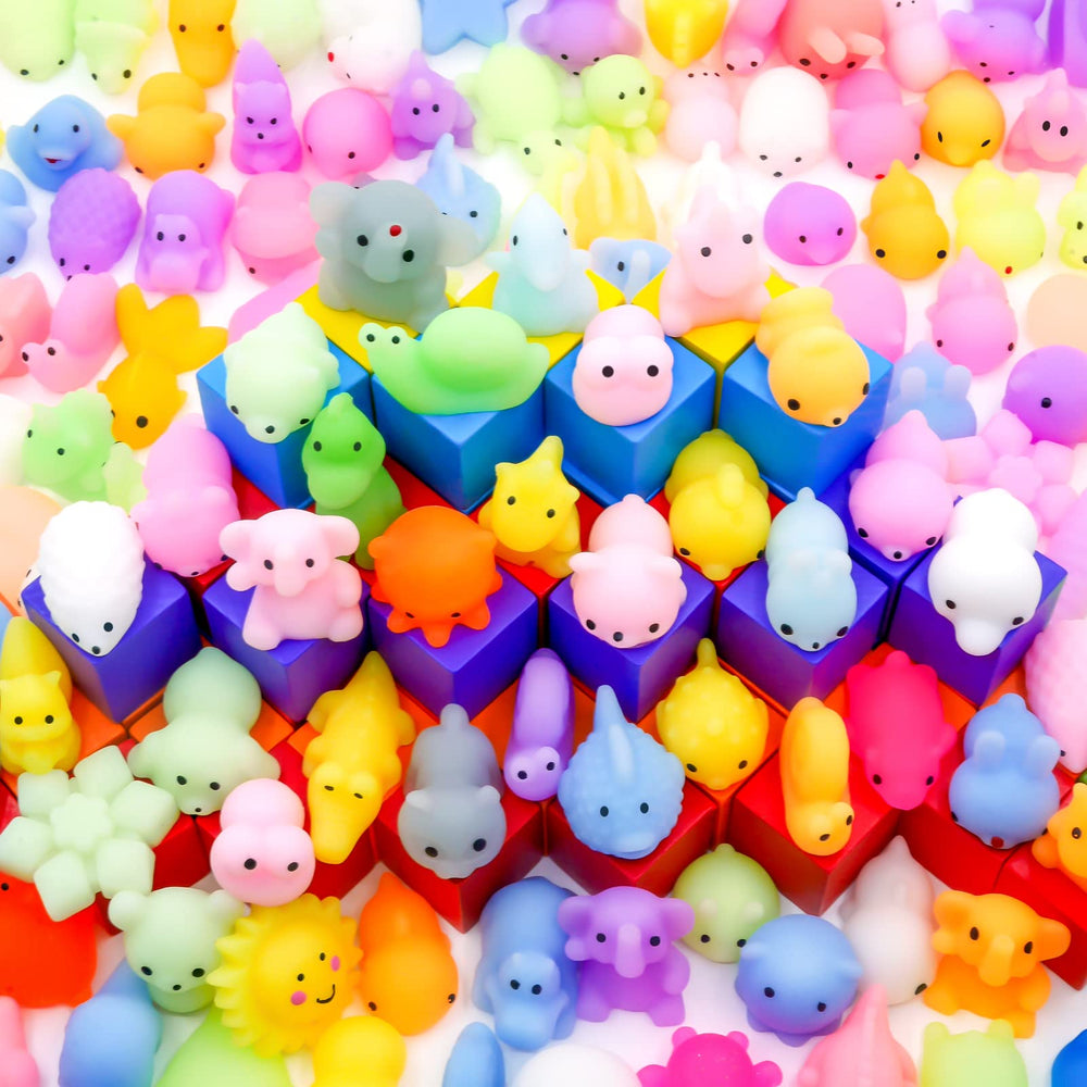 LENYOQIN kawaii squishies animal pack for kids, soft touch and imaginative play