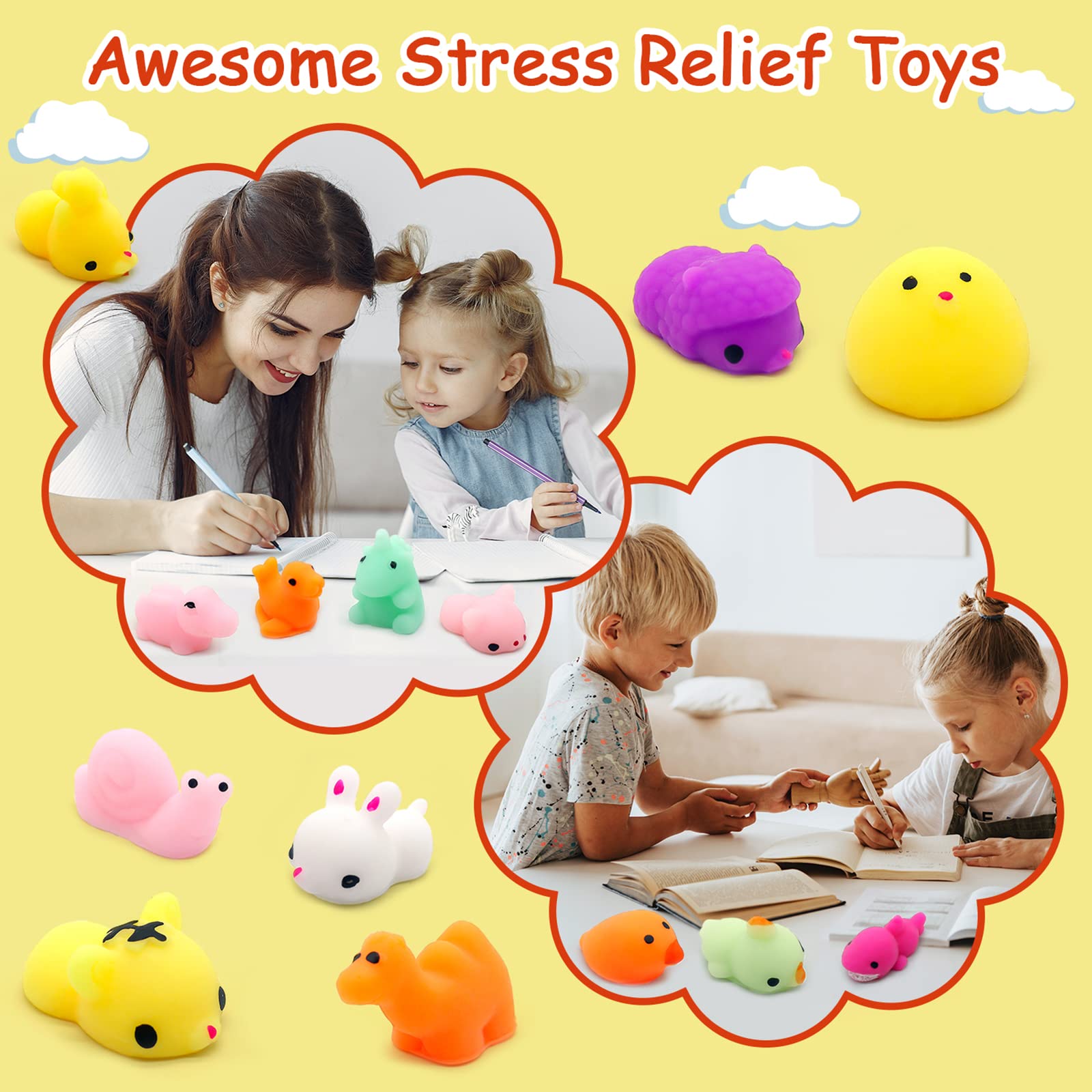 LENYOQIN Easter basket filler squishies add color and fun to celebrations