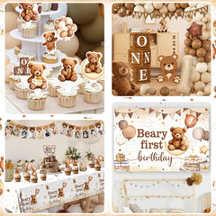 Lenyunge Bear cake topper highlights the centerpiece with playful detail