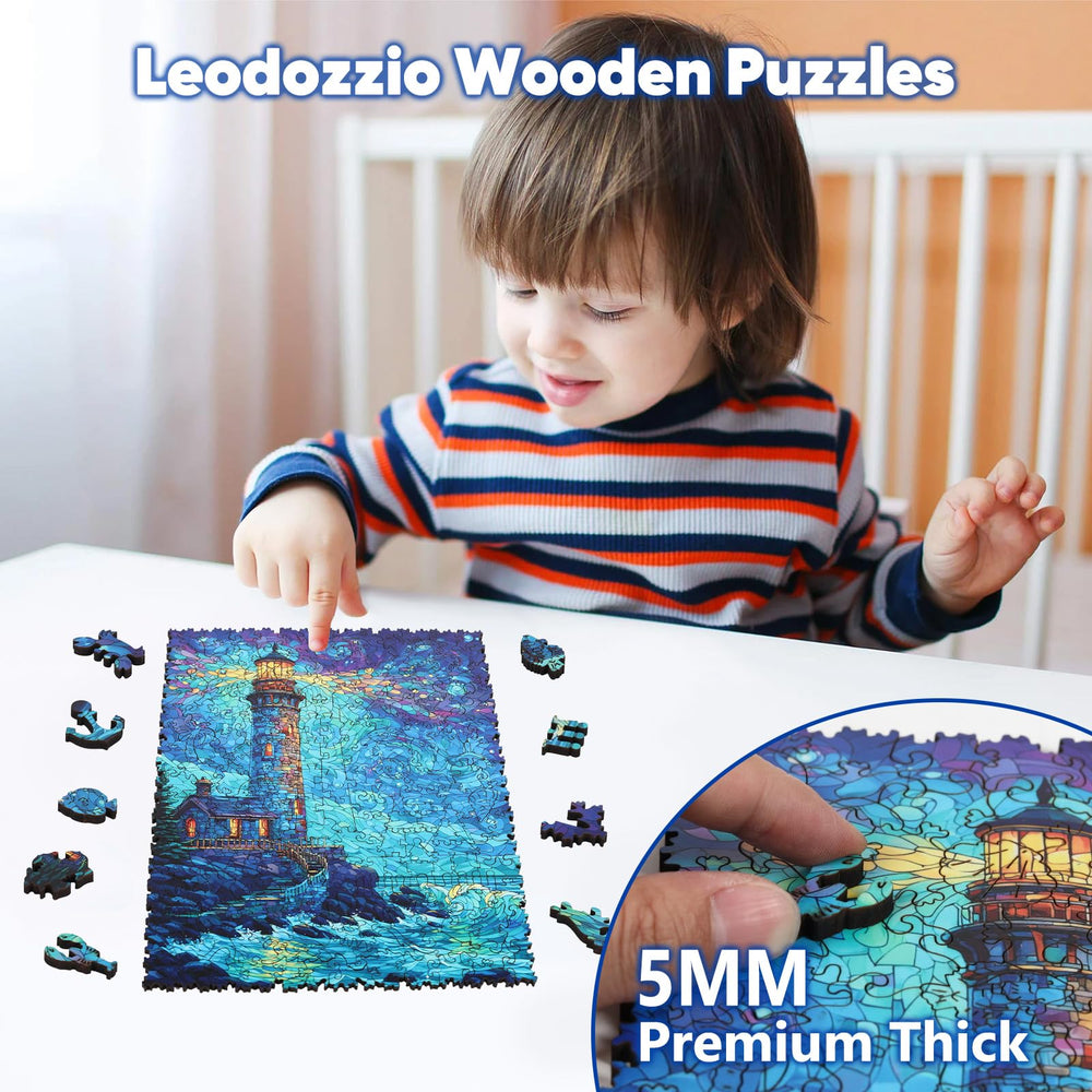 Leodozzio wooden puzzle 5mm thick edge emphasizing durability and smooth handling