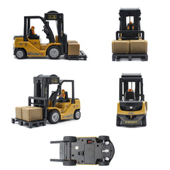 Leopmase forklift pushing a box action with sound and lights effects