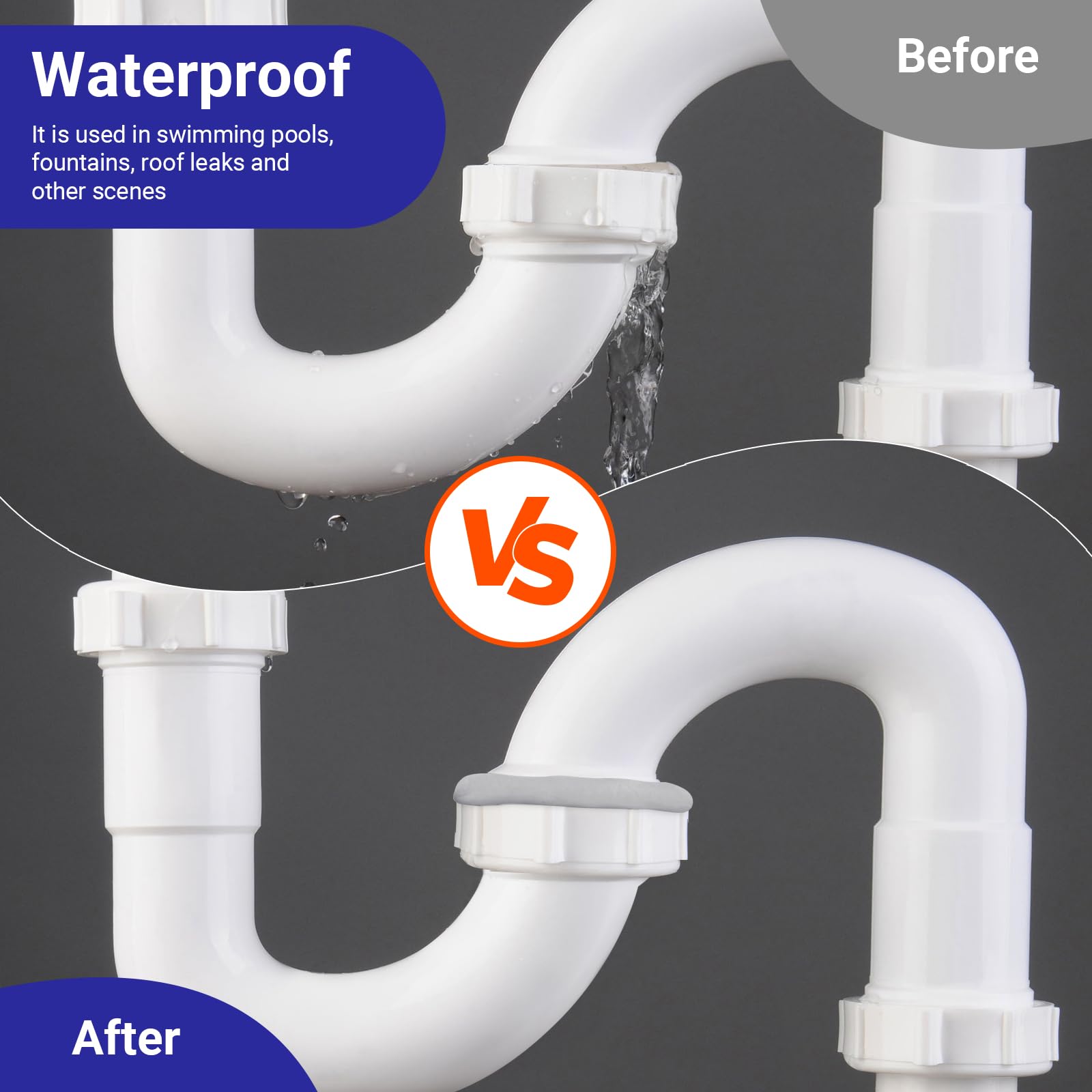 Leopong putty underwater leak repair setup