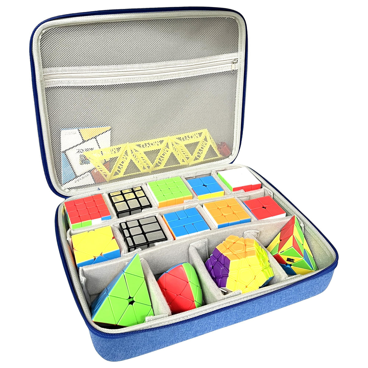 LeoTube speed cube case blue with secure hard shell for travel