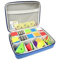 LeoTube speed cube case blue with secure hard shell for travel