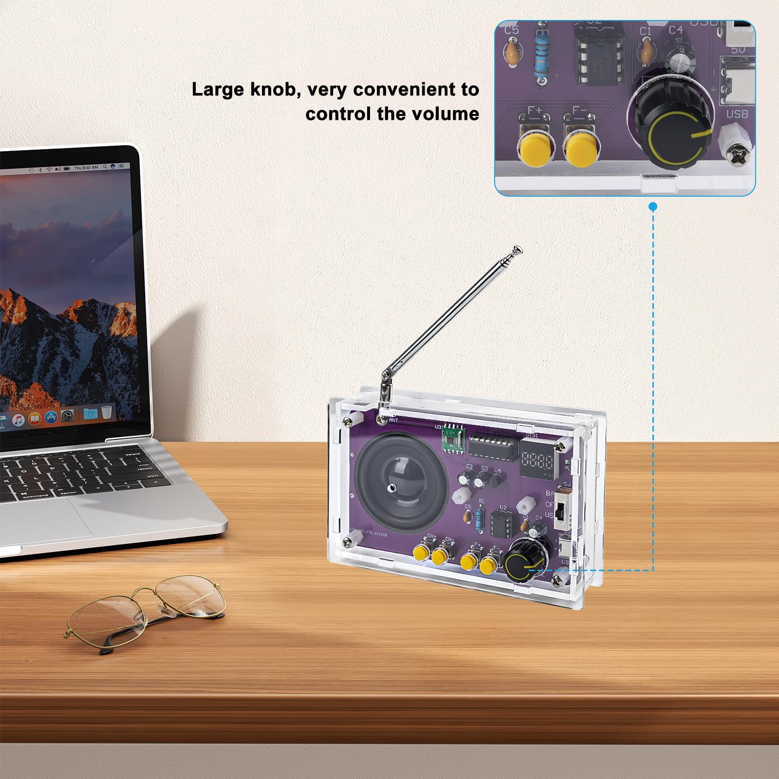 LEPANDA radio power options include USB-C and battery power for versatility.