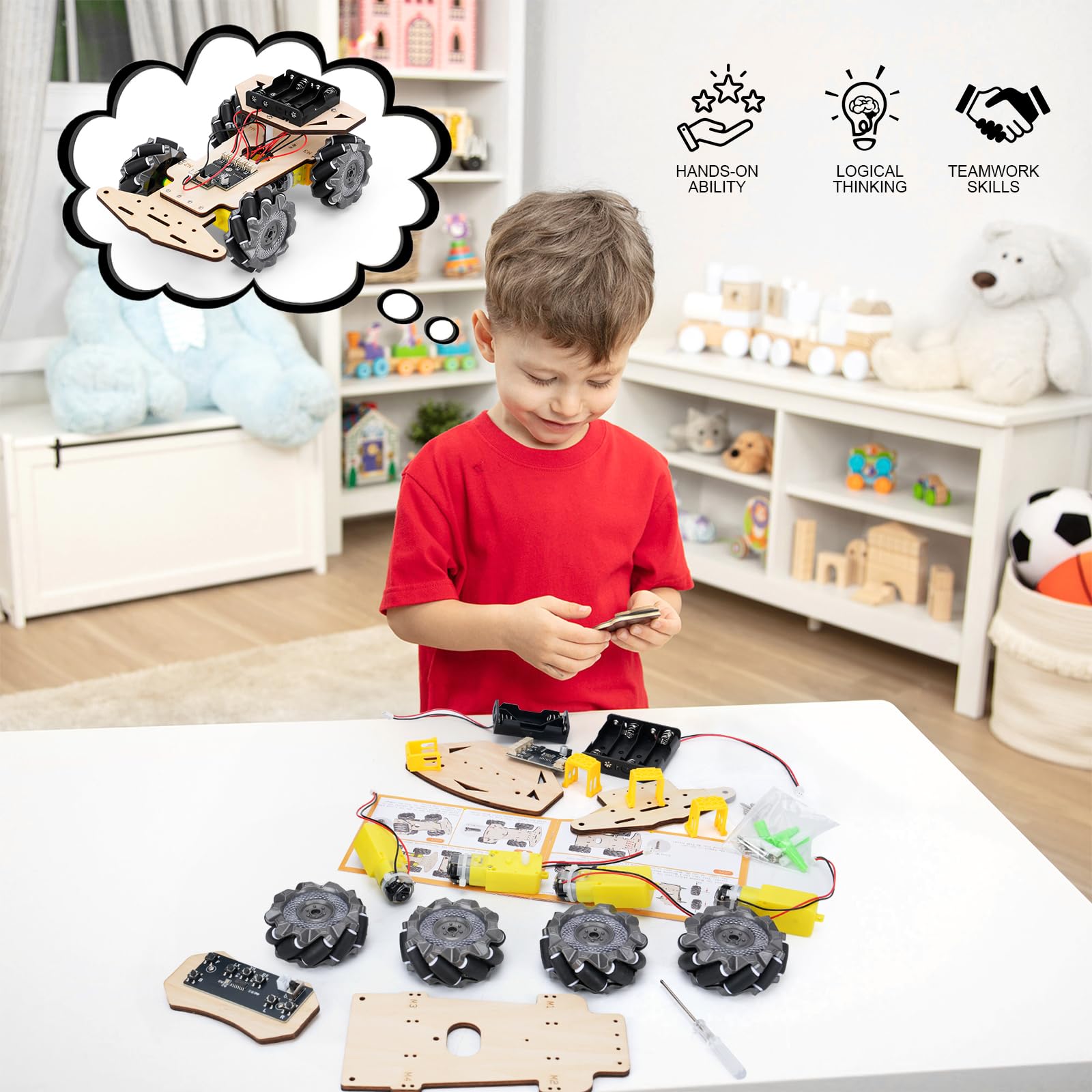 LEPANDA RC Robot Car with full-color instruction manual for easy, engaging assembly.