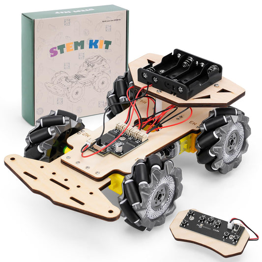 LEPANDA RC Robot Car with Mecanum wheels enabling omnidirectional movement for versatile play.