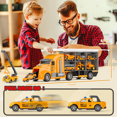 LerBao construction workers figures pair with vehicles for role play