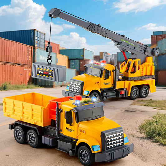 LerBao crane arm lifting action for interactive pretend construction and fine motor skills.