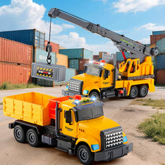 LerBao crane arm lifting action for interactive pretend construction and fine motor skills.