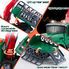 LerBao transport truck with lights and sounds enhances imaginative dinosaur missions