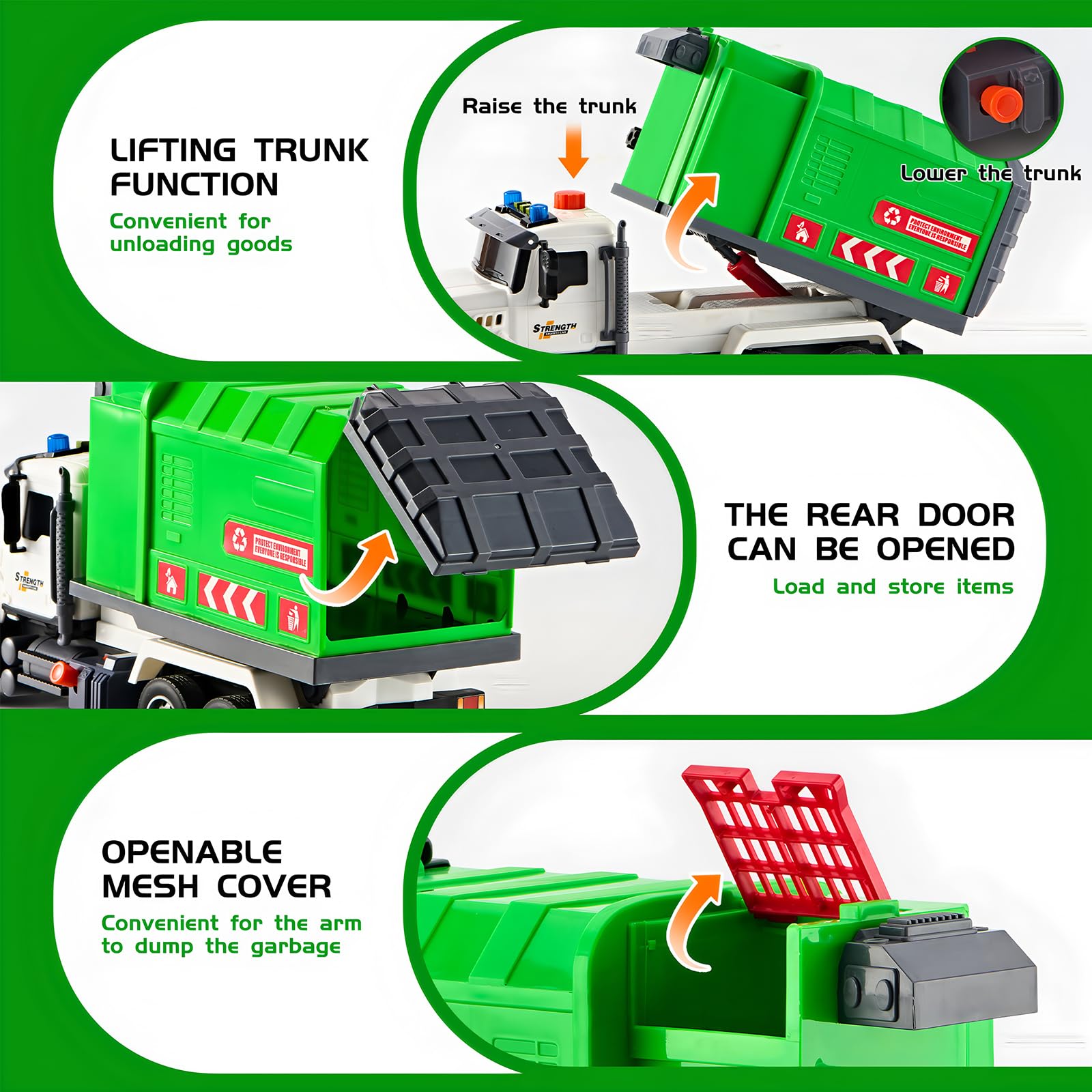 LerBao two included trash bins for authentic collection play